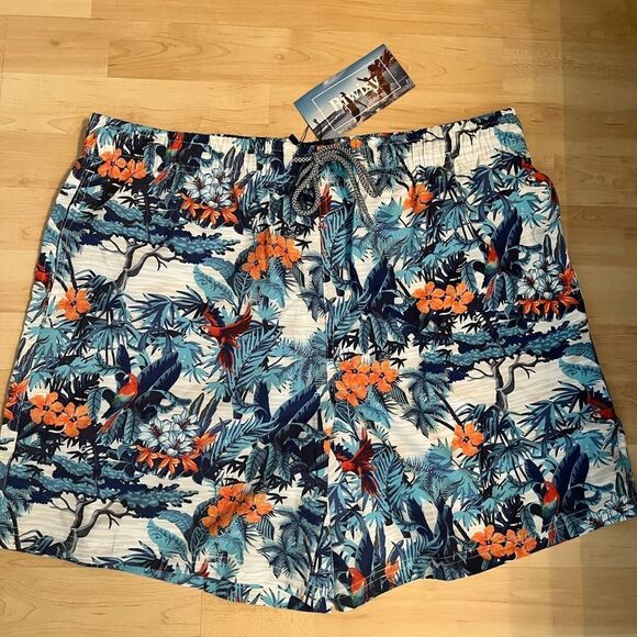 NEW Mens Swim Trunks Quick Dry Shorts Mesh Lining Pockets XL - Picture 3 of 7